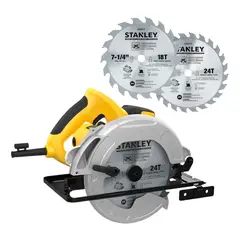 STANLEY - Sierra circular sc16d2 7-1/4" + 2 discos de sierra