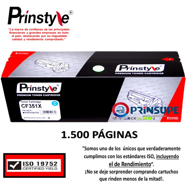 TONER 130X CF351X CYAN 1.500PÁG.ISO DE RENDIMIENTO 19752
