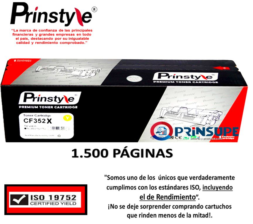 TONER 130X CF352X YELLOW 1.500PÁG.ISO DE RENDIMIENTO 19752
