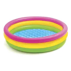 INTEX - Piscina inflable 3 aros con base inflable Multicolor