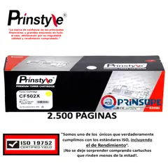 PRINSTYLE - TONER 202X CF502X YELLOW 2.500 PÁG.ISO DE RENDIMIENTO 19752