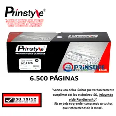 PRINSTYLE - TONER 410X CF410X NEGRO 6.500 PÁG.ISO DE RENDIMIENTO 19752