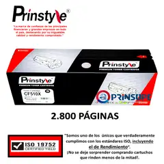 PRINSTYLE - TONER 204X CF510X NEGRO 2800PÁG ISO DE RENDIMIENTO 19752