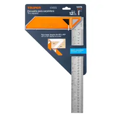 TRUPER - Escuadra para carpintero de acero inoxidable 12" ec-12 14376