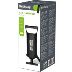 BESTWAY - Inflador manual Negro con entradas intercámbiales -
