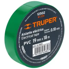 TRUPER - Cinta aislante verde 19 mm x 18 m 12502