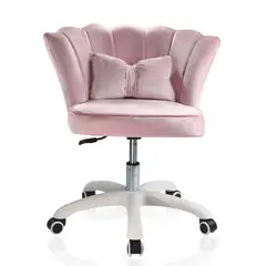 INIUS - Silla Tocador Ergonomica - Elif Rosa con Regulador de Altura