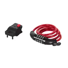 HERMEX - Candado De Cable Con Combinacion 8mm X 1 Metro