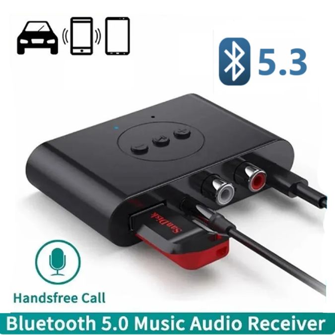Receptor de Audio con Bluetooth 5.3 Adaptador Inalámbrico