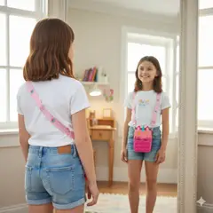 GENERICO - Mini Cartera Morral Pop it Antiestrés Unicornio Fucsia