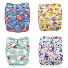 EKOALITAS - Pack 4-Pañales Ecológicos Barrera Simple -Girl 2 (8 Insert)