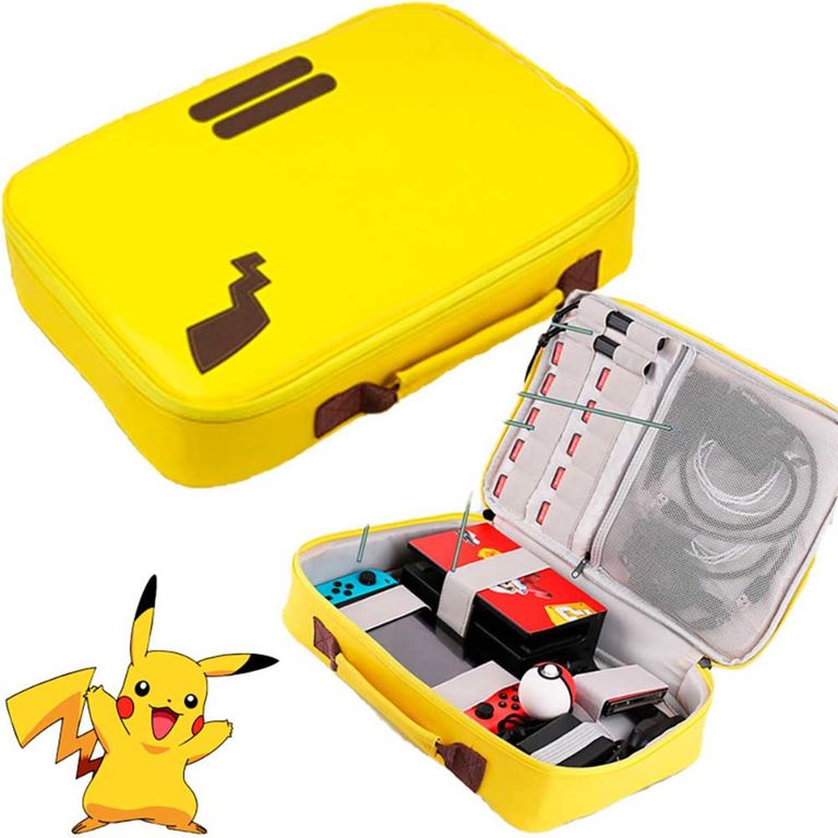 Maleta para Nintendo Switch y Oled Pikachu Amarillo
