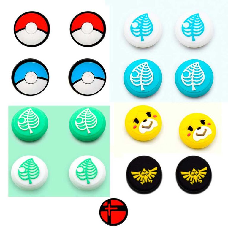 Pack 4 und Grips Nintendo Switch JoyCon Mando Joystick Diseñ Aleatorio