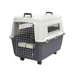 GENERICO - Kennel Transportador Jaula L100 Perros Grandes Fibra Llantas