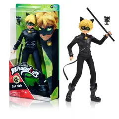 PLAYMATES TOYS - Miraculous Ladybug - Muñeco Cat Noir 28 Cm Articulada