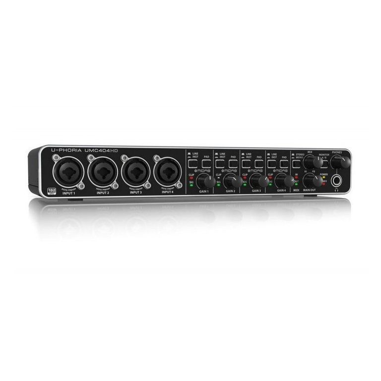 Interfaz audio umc404hd 4x4 24-bit192khz