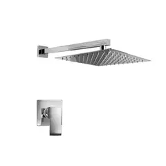 VAINSA - Monocomando para ducha square con salida española cuadrada hecho en bronce