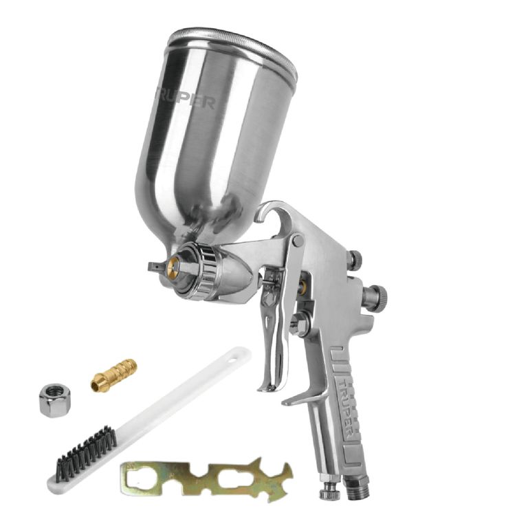 Pistola para pintar gravedad LVMP vaso aluminio boquilla 2.0 mm