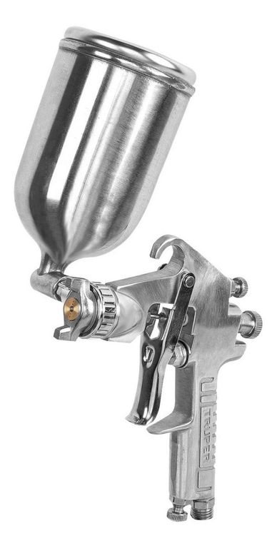 Pistola para pintar gravedad LVMP vaso aluminio boquilla 1.7 mm