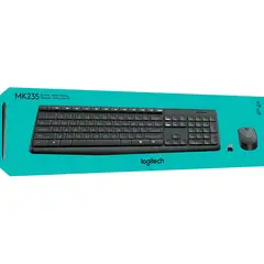 LOGITECH - Teclado Mouse MK235 Inalámbricos Antisalpicaduras