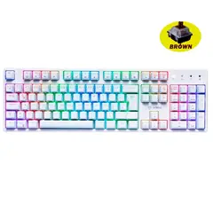 VSG - Teclado Gamer Mecanico Alnilam Switch Marron Rgb Blanco