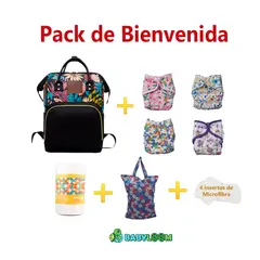 GENERICO - Pañal Ecológico de Tela y Pañalera - Pack de Bienvenida
