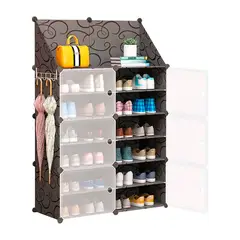 GENERICO - Zapatera Organizador 2X6 Niveles Negro