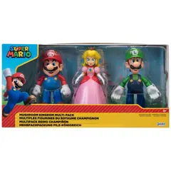 JAKKS PACIFIC - Figuras Super Mario - Multipack x3 Mario Peach y Luigi