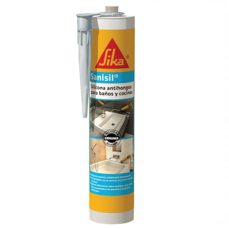 Silicona para baños y cocinas transparente Sanisil x 280 ml