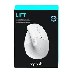 LOGITECH - Mouse Lift Vertical Wireless Oficina - Blanco