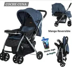 BHAPPY - Coche Cuna para Bebe De Paseo Mango Reversible Blue