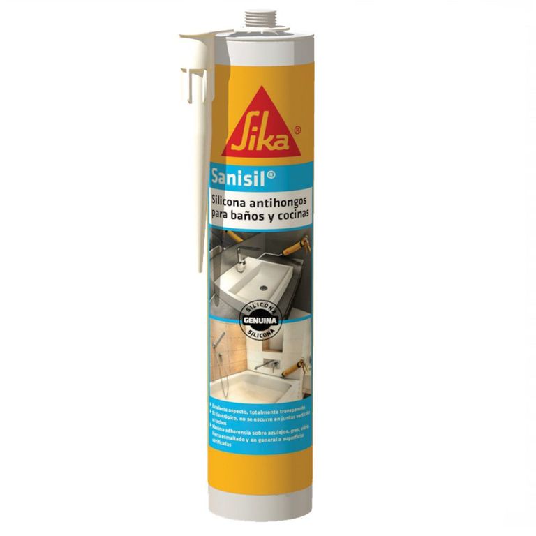Silicona para baños y cocinas blanco Sanisil x 280 ml
