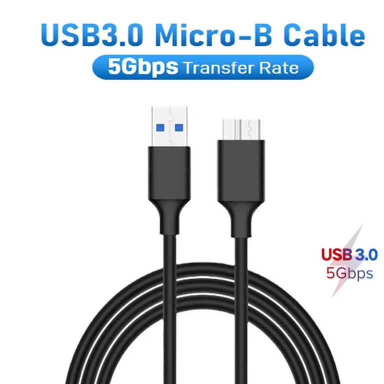 Cable USB 3,0 macho A Micro B -Para Disco Duro Externo Hdd