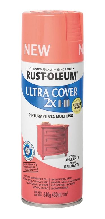 Aerosol Multiusos Ultra Cover 2x Coral Brillante 340g