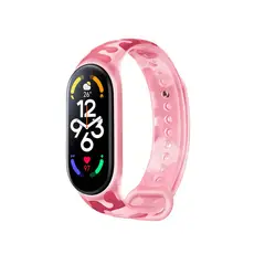 GENERICO - Correa Para Xiaomi Mi Band 7 y 6 Camuflado 2 Rosado