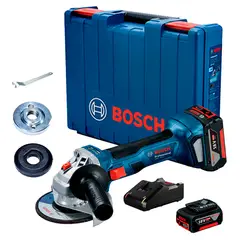 BOSCH - Amoladora Esmeril 5" GWS 180-LI + Kit 2 Baterias 4.0 ah