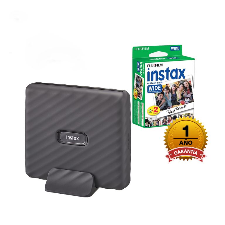 Impresora Instax Link Wide Mocha Gray +Pack Pelicula Widex20.
