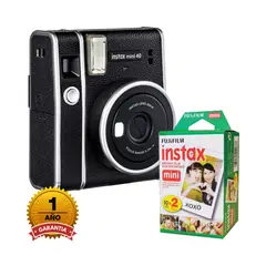 FUJIFILM - Camara Instax Mini 40 Black +Pack de Peliculax20.