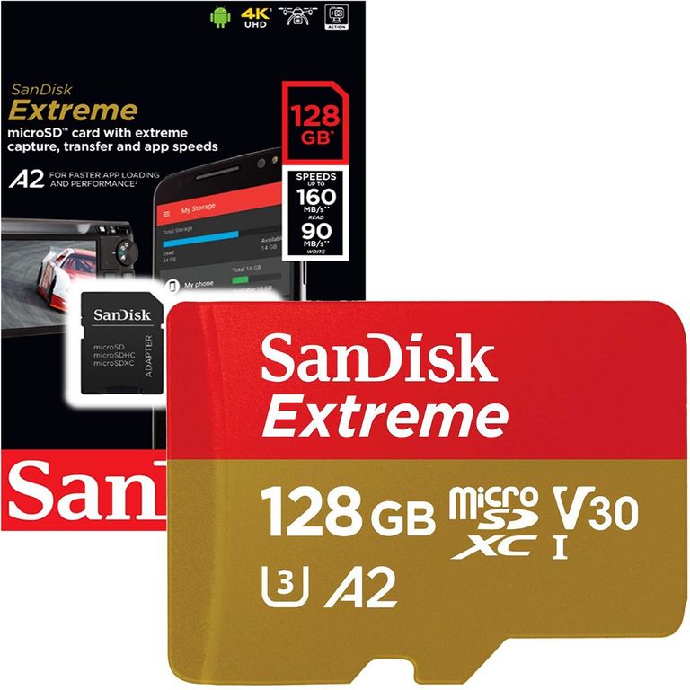 Memoria Extreme A2 128GB 190MB Micro SD Gopro