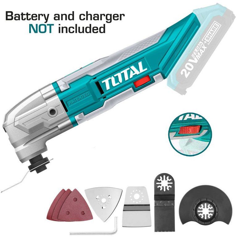 MULTIHERRAMIENTA RENOVATOR INALÁMBRICA 20V ACCESORIOS TOTAL - TMLI2001