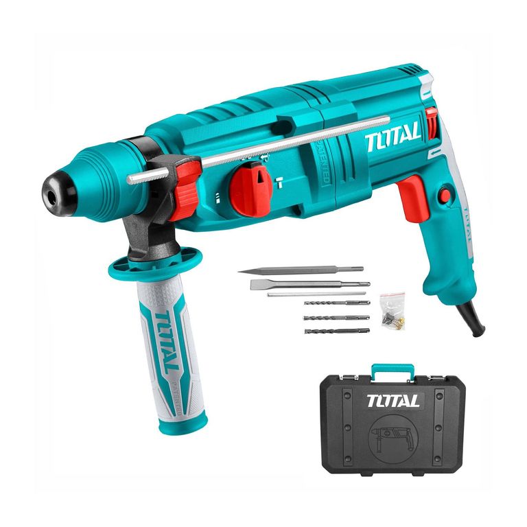 TALADRO ROTOMARTILLO SDS PLUS 800W BROCAS CINCELES TOTAL - TH308268