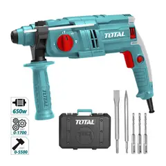 TOTAL TOOLS - TALADRO ROTOMARTILLO 650W SDS PLUS 1 .7J INDUSTRIAL TOTAL - TH306236