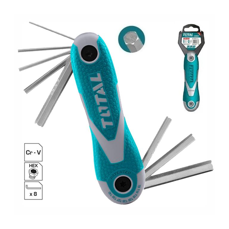 JUEGO DE LLAVES ALLEN 8PZS PORTABLE ERGONÓMICO TOTAL - THT1061826