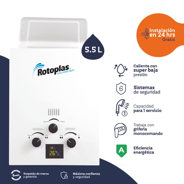 Terma a Gas Flaming 5 .5L GN