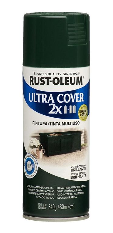 Aerosol Multiusos Ultra Cover 2x Verde Oscuro Brill 340g