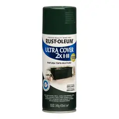 RUST OLEUM - Aerosol Multiusos Ultra Cover 2x Verde Oscuro Brill 340g