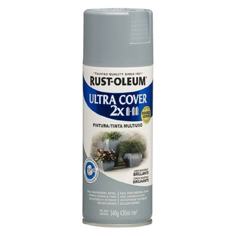 Aerosol Multiusos Ultra Cover 2x Gris Invierno Brill 340g