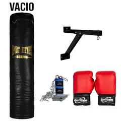 URBAN FIT - SACO DE BOX VACIO 1.80 M + GUANTES + VENDAS +SOPORTE+CAD
