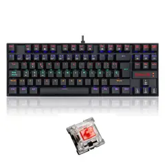 REDRAGON - Teclado Mecánico Kumara Rainbow K552-KR sp Negro Red Switch