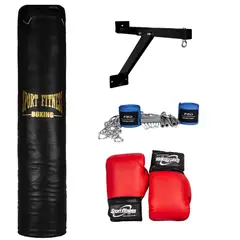 URBAN FIT - SACO DE BOX LLENO 1.80 M + GUANTES + VENDAS +SOPORTE + CADENA